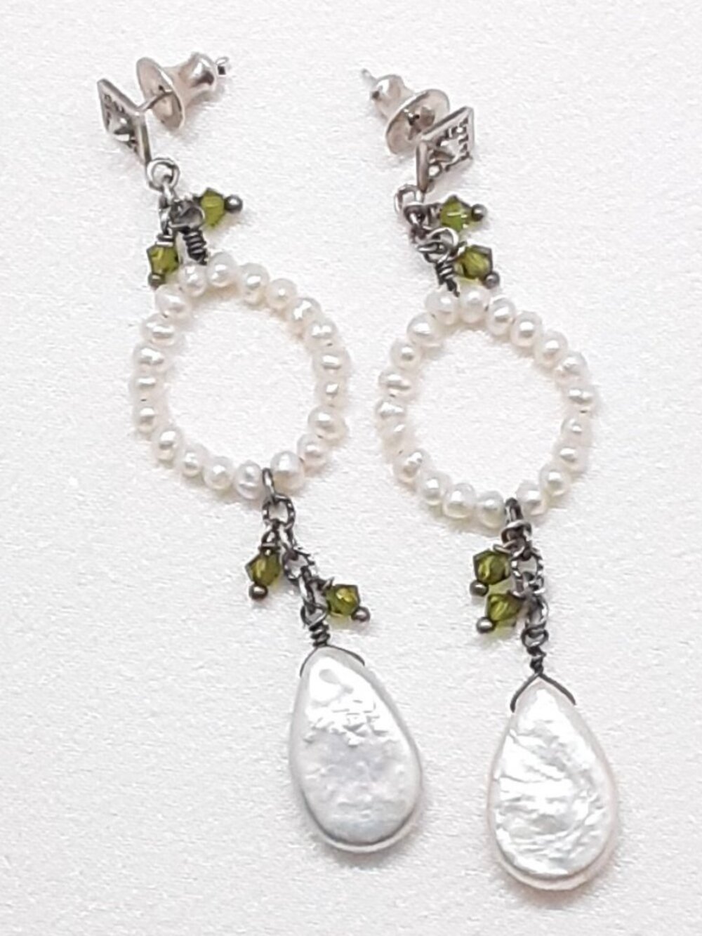 NEW Ivy Stella 925 Drop Pearl Post Earrings for the Bride - Picture 8 of 8